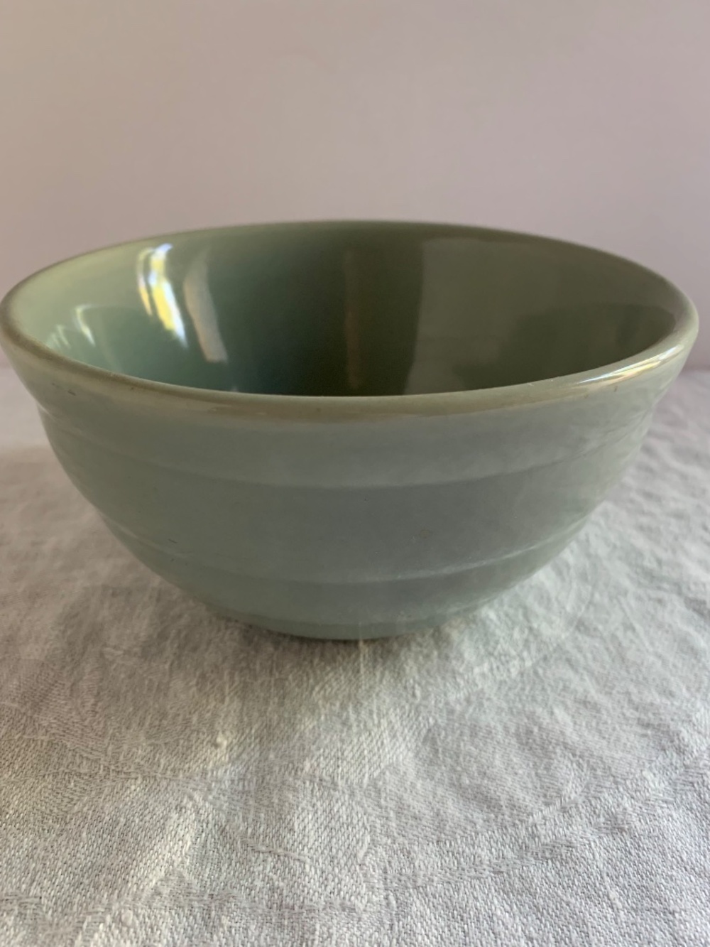 Vintage Bauer Ringware Beehive Mixing Bowl Gray 6" USA Pottery